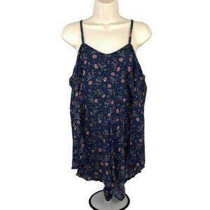 Lovesick Women's Size 00 Romper Open Shoulder Elastic Waist Festival Boho Floral